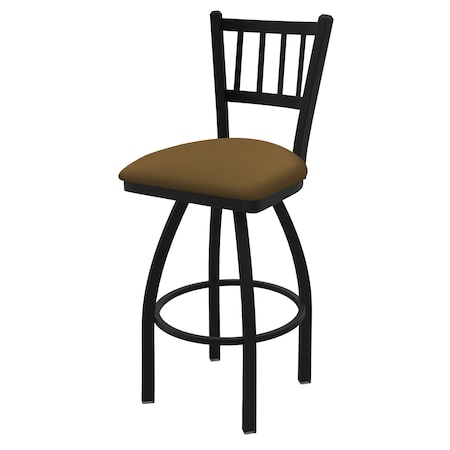 Holland Bar Stool Co 30" Swivel Bar Stool, Black Wrinkle, Canter Saddle Seat 81030BW012